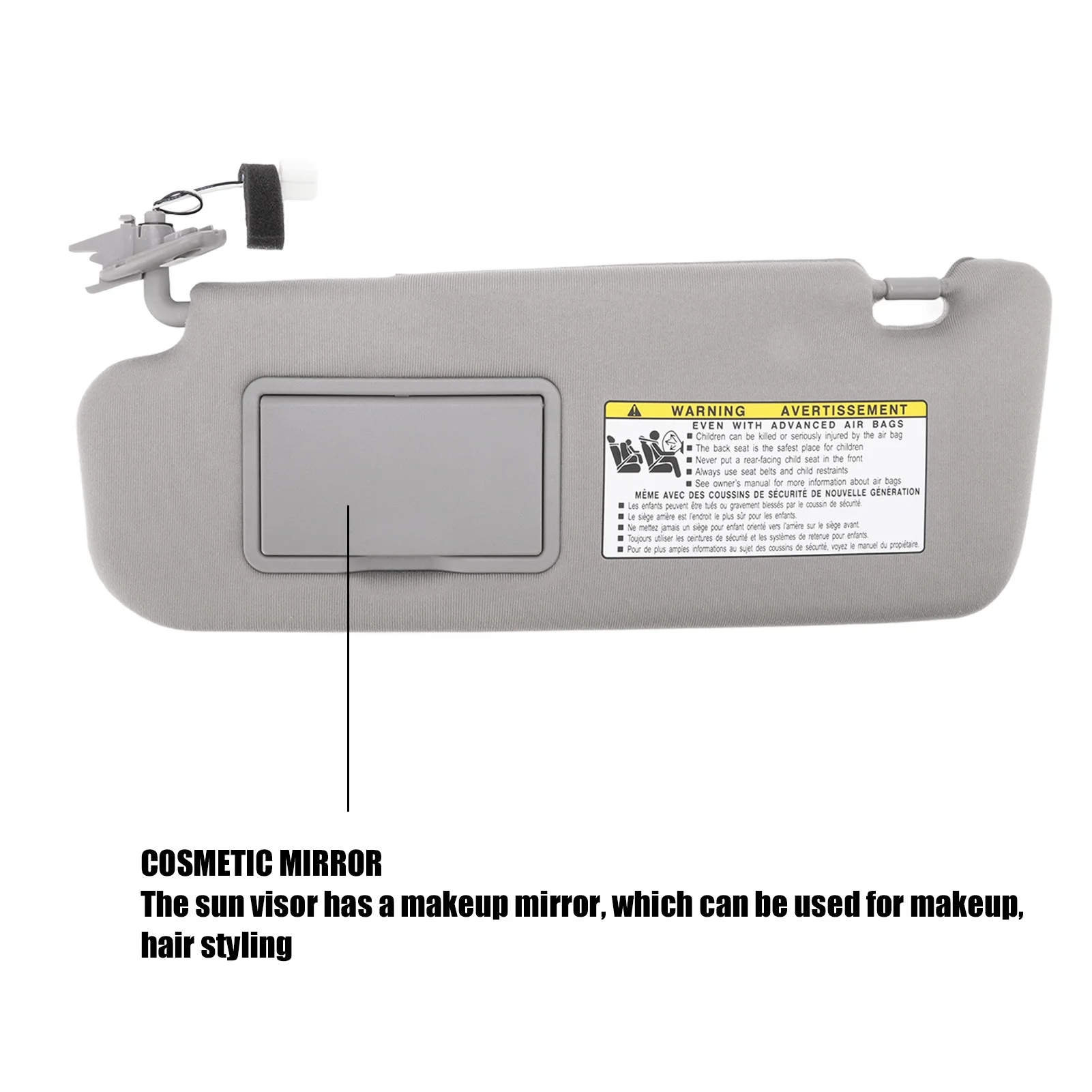 Sunvisor Assy Grey UV Blocking 852013K010QD Replacement For Hyundai Sonata 2006‑2008 Right/Left