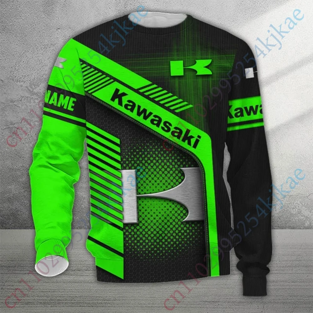 

Kawasaki T Shirt For Men's Clothing Top Casual T-shirts Sweatshirt Harajuku Round Neck Long Sleeve Essentials Tshirt Unisex