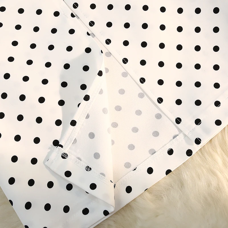 Seoulish z tylnym rozcięciem w kropki damskie spódnice w stylu Vintage elastyczny, wysoki talia elegancka spódnica biurowa Midi-line damska 2024 nowość