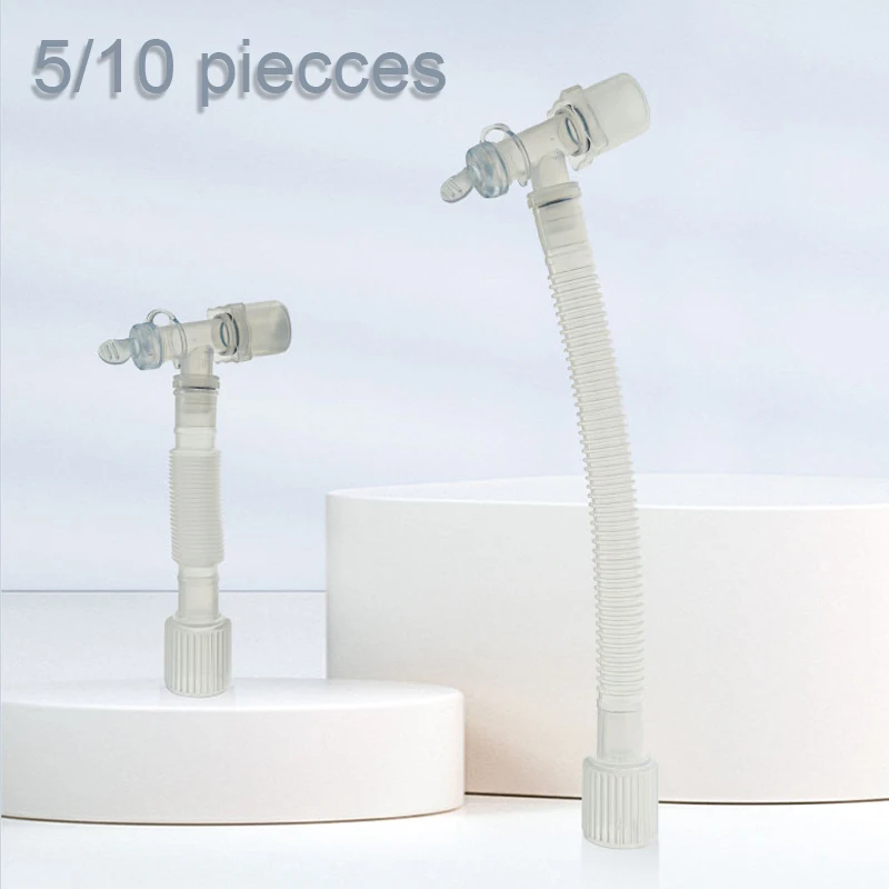 

5pcs/10pcs Disposable Anesthesia Breathing Circuit Thread Extension Tube Retractable Anesthesia Ventilator Corrugated Tube