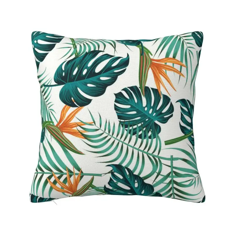 Nordic Hawaii Floral Tropical Flowers Leaves Throw Pillow Case Home Decor 3D Print Sofa Cushion Cover Polyester Soft Pillowslip