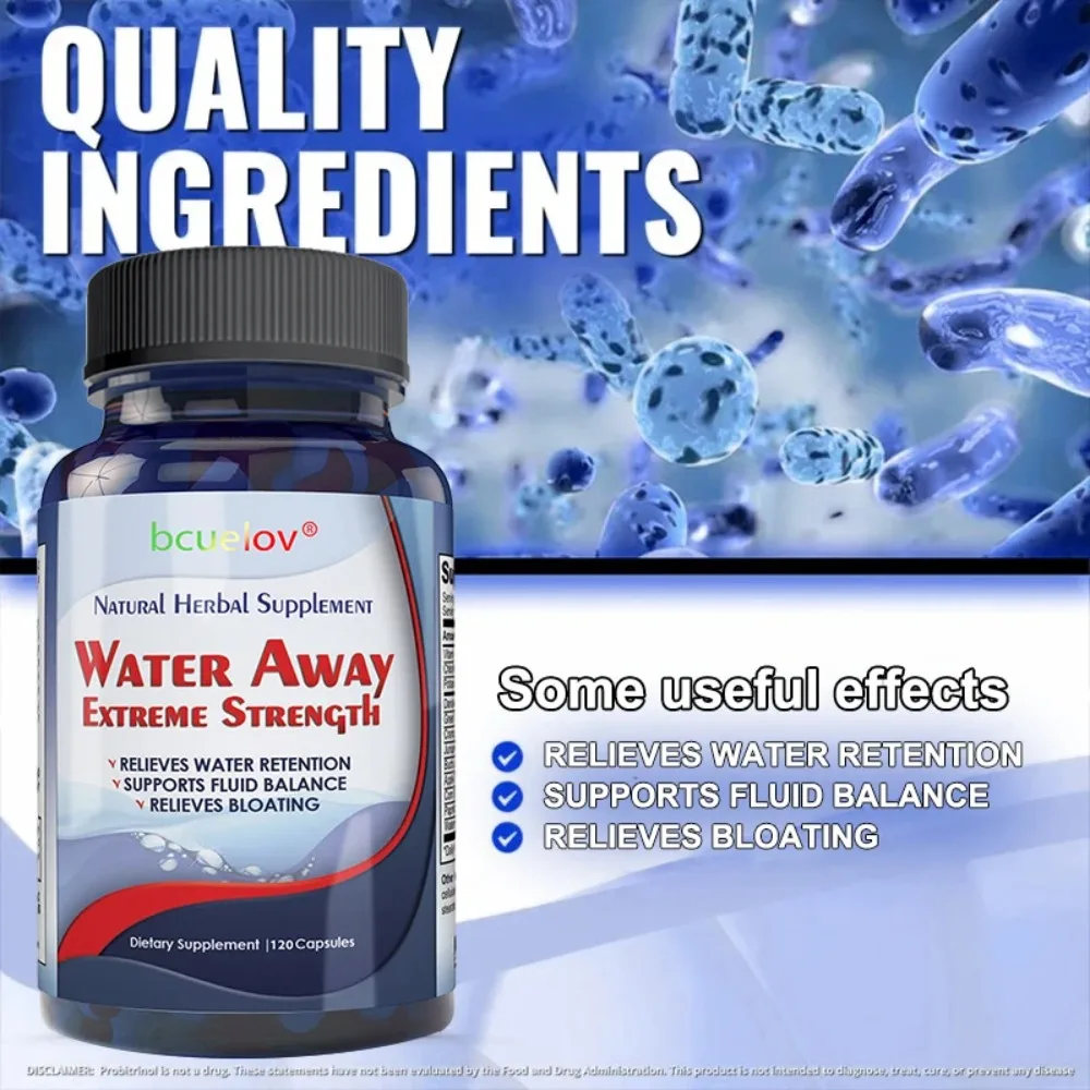 Natural Diuretic Water Away Capsules - with Dandelion Root, Diuretic, Relieves Bloating, Supports Fluid Balance