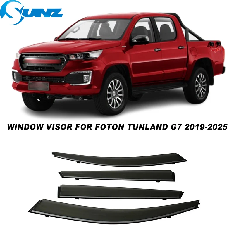 

Side Window Visor For Foton Tunland G7 2019 2020 2021 2022 2023 2024 2025 Car Wind Shields Sun Rain Guards Deflectors