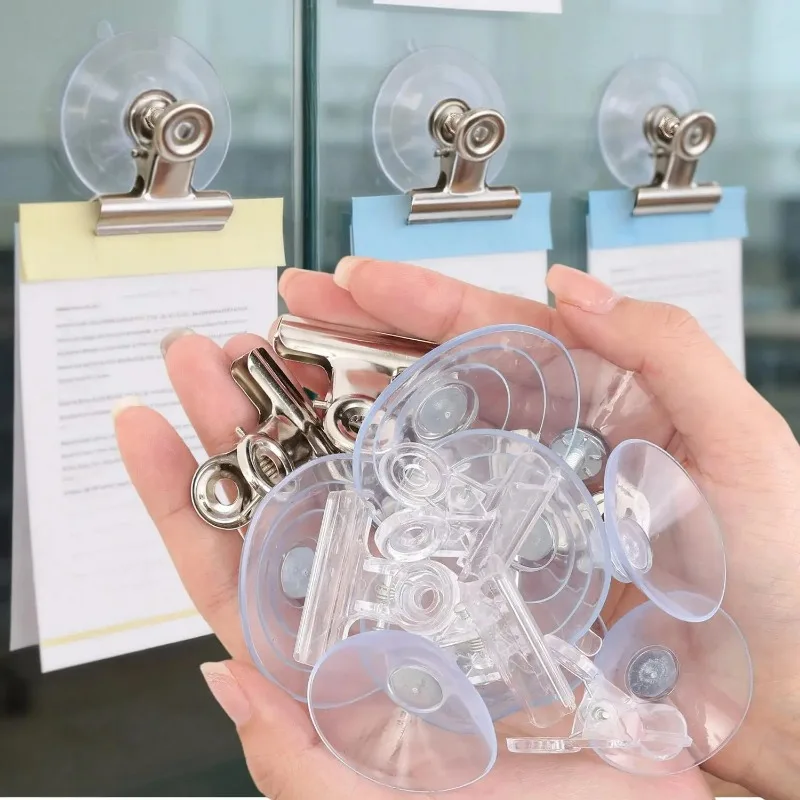 Multifunctional Suction Cup Clips Hooks Detachable Reusable Vacuum Sucker Towels Hangers for Home Office Windows Storage Clip