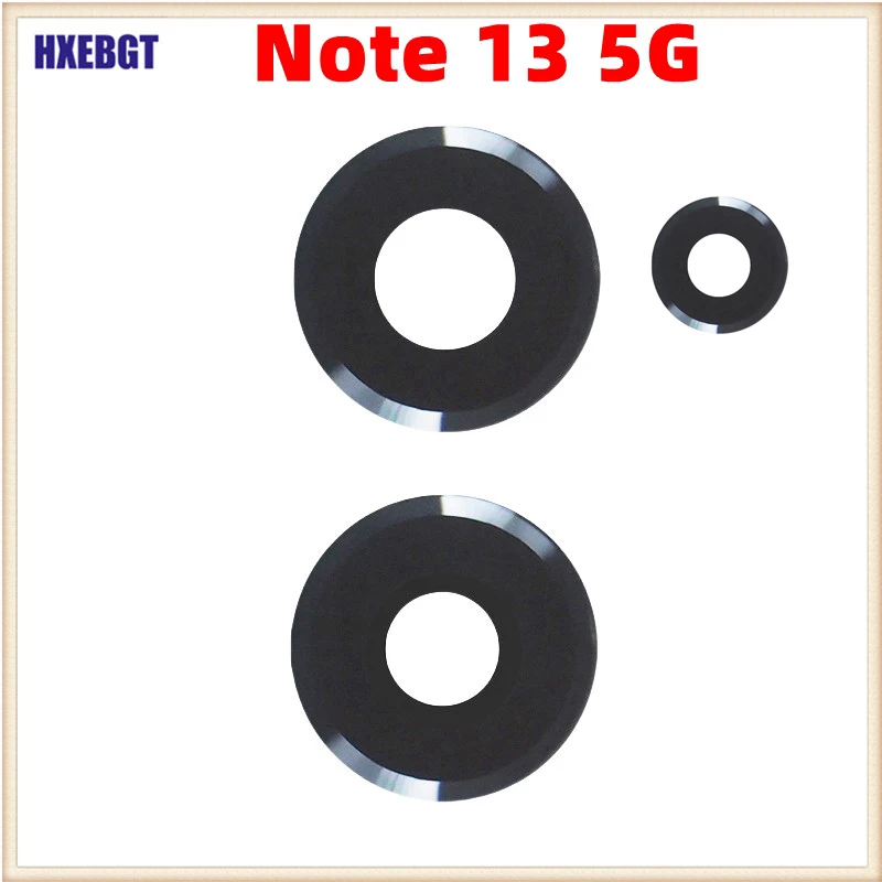 1 Set For Xiaomi Redmi Note 13 5G Rear Back Camera Glass Lens Cover Smartphone  Repair Parts