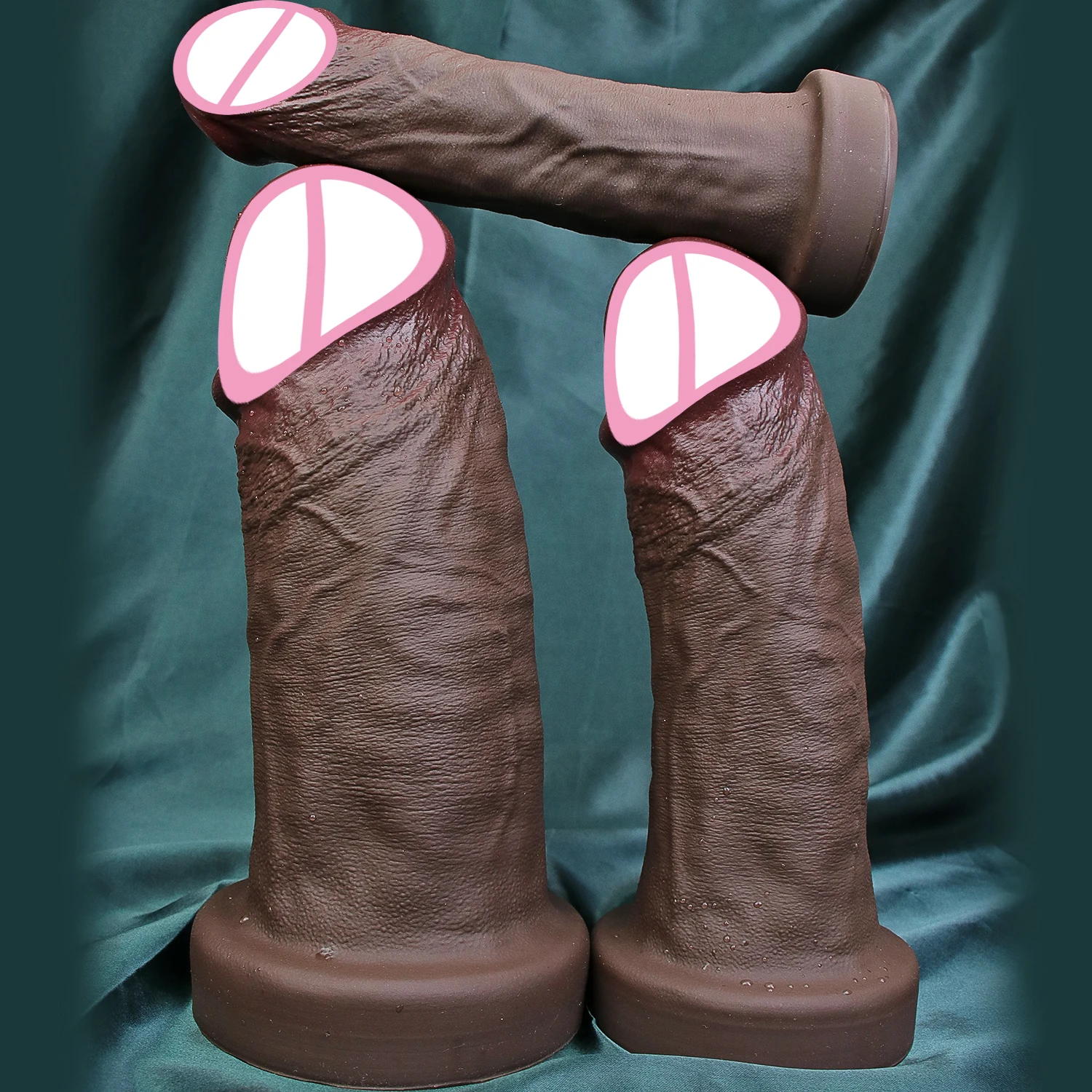 L قطر 3.5 بوصة واقعية لينة كبيرة سميكة دسار S/M/L سيليكون القضيب الاستمناء شفط كأس ديك رجل امرأة الشرج لعبة الجنس #2