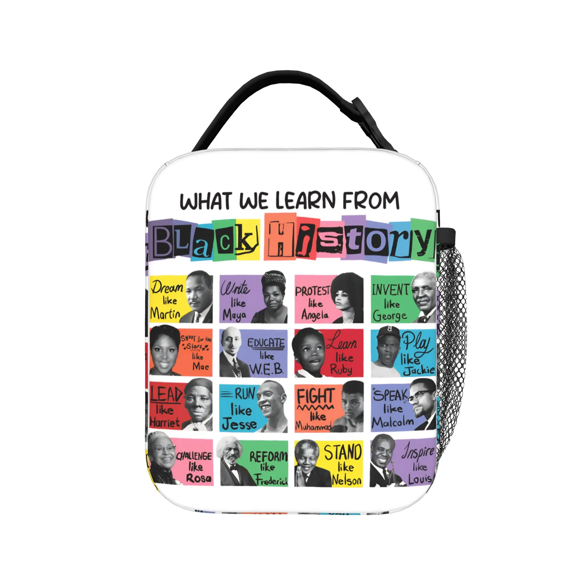 Black History Human Rights African Insulated Lunch Bags Leakproof  Reusable Thermal Bag Lunch Box Tote Beach  Travel Men Women