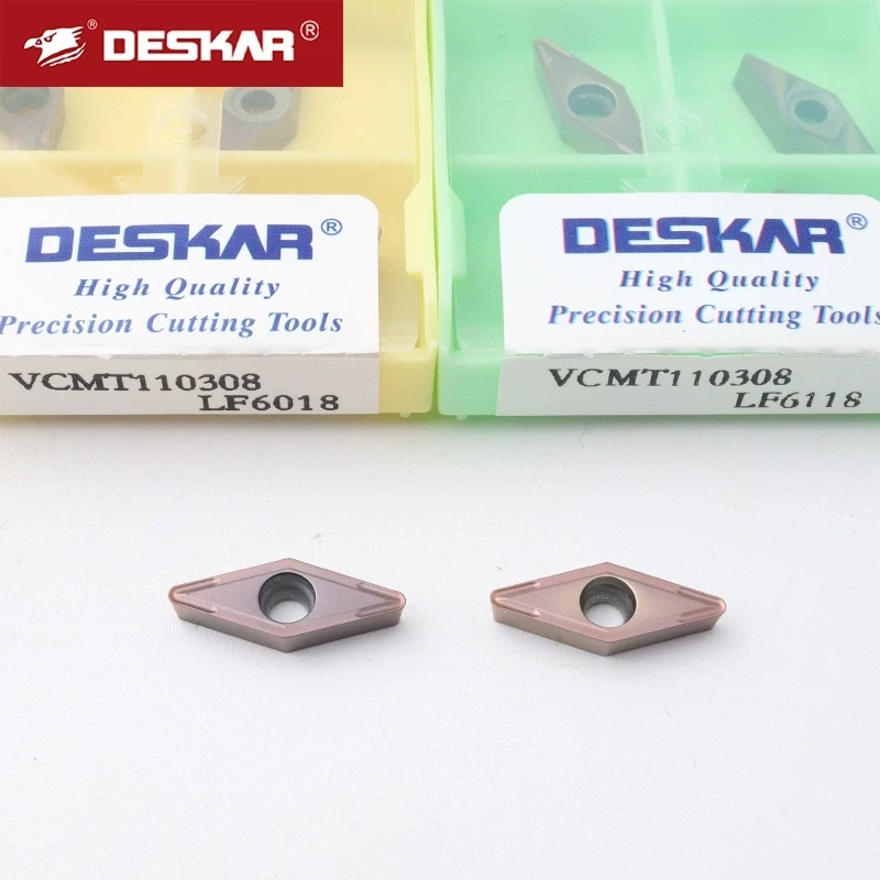 

10Pcs Deskar Vcmt110304 Vcmt110308 Vcmt160404 Vcmt160408 Lf6018 Lf6118 Cnc Lathe Tools Turning Inserts Hard for Stainless Steel