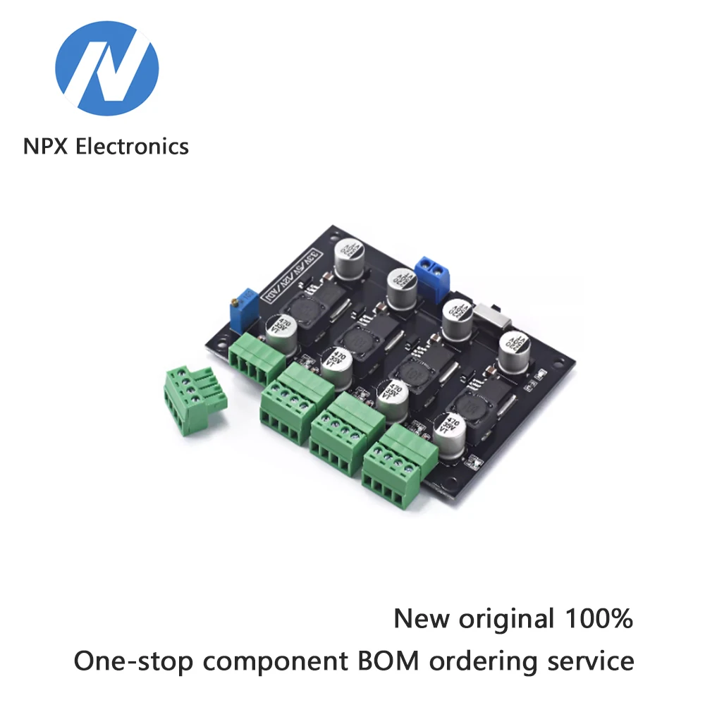 

LM2596 multi-channel switching power supply, with 3.3V/5V/12V/ADJ adjustable output, DC-DC step-down power module