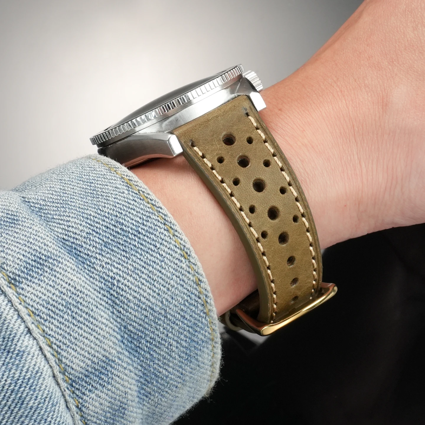 For Tissot Omega Vintage Watch Strap Bracelet Genuine Cowhide Strap Black Brown Breathable Porous Watchbands 19mm 20mm 22mm