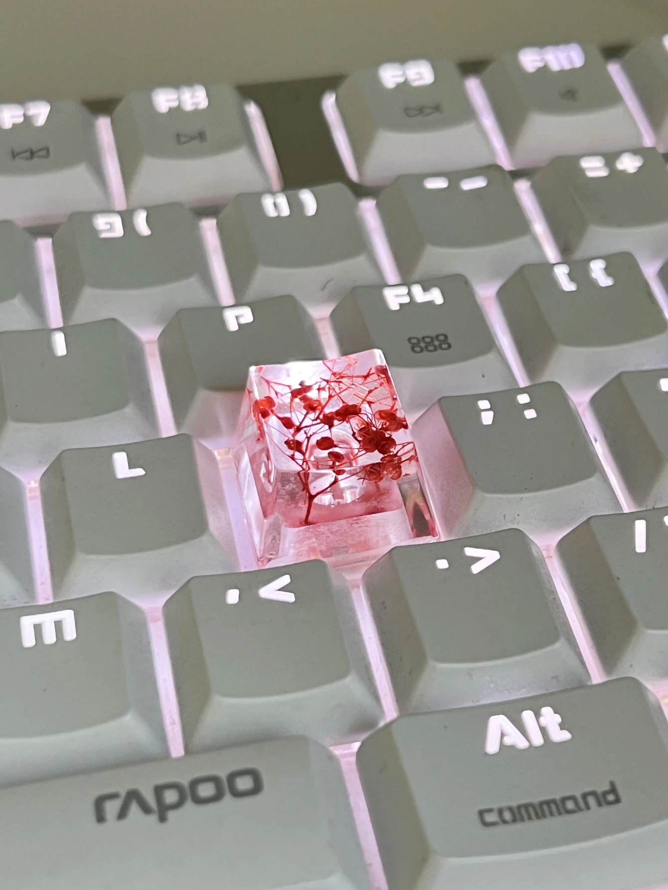 1Pcs High Quality Epoxy DIY Translucent Leaves Dry Flowers Paper Cross Axis Mechanical Keyboard Keycap Universal Accessories