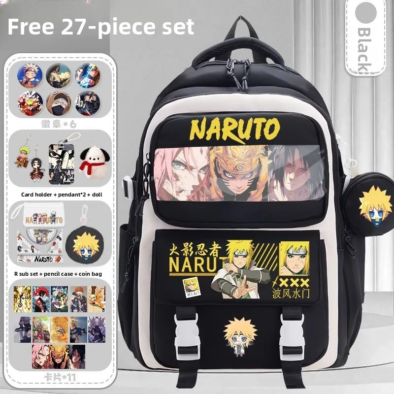 

2026 New Naruto Uchiha Sasuke Anime Co BrandedBackpack Outdoor Gift Cartoon student schoolbag Male and Female Student