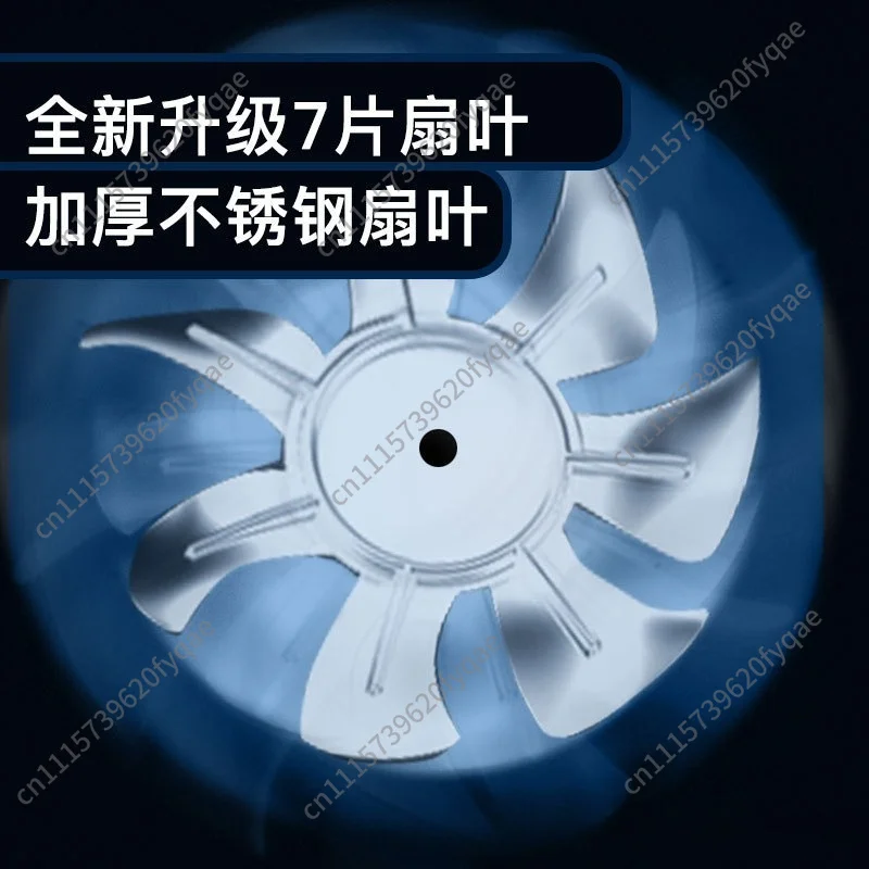 12 Inch Duct Fan, Powerful Exhaust Fan for Rental House, Kitchen Smoke Ventilator Bathroom Air Vent Fan