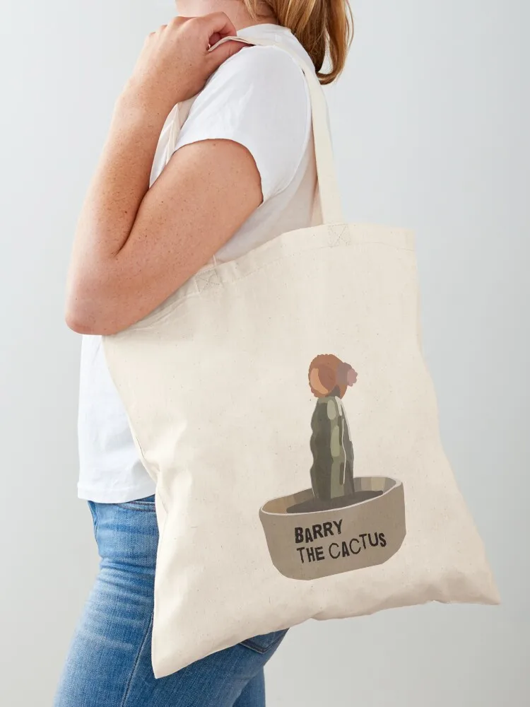 

Barry the cactus Tote Bag personalized tote Canvas shoulder bag Lady bag large size bags