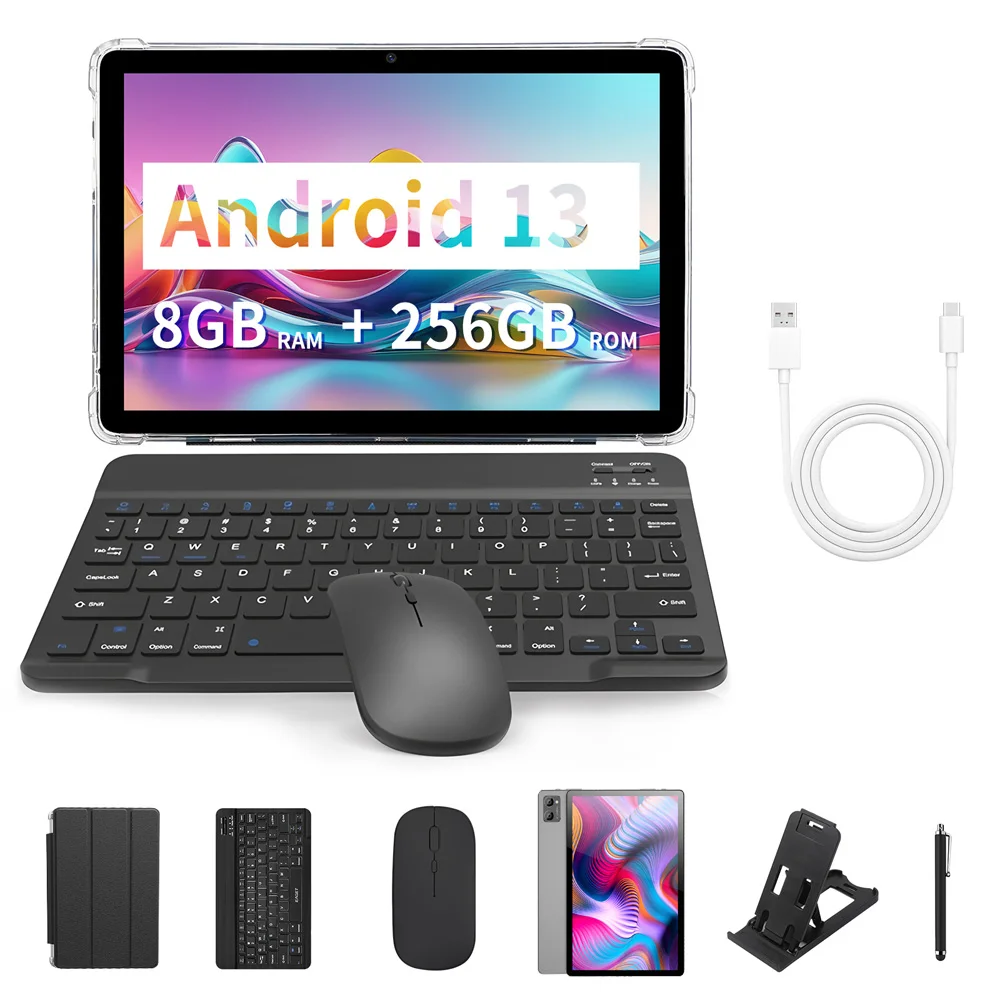 

BDF-Y7 Новый 5G Pad 10,1-дюймовый планшет, восьмиядерный процессор, 8 ГБ + 256 ГБ ПЗУ, HD-дисплей, двойная SIM-камера, двойная камера, планшетный ПК с клавиатурой, мышью