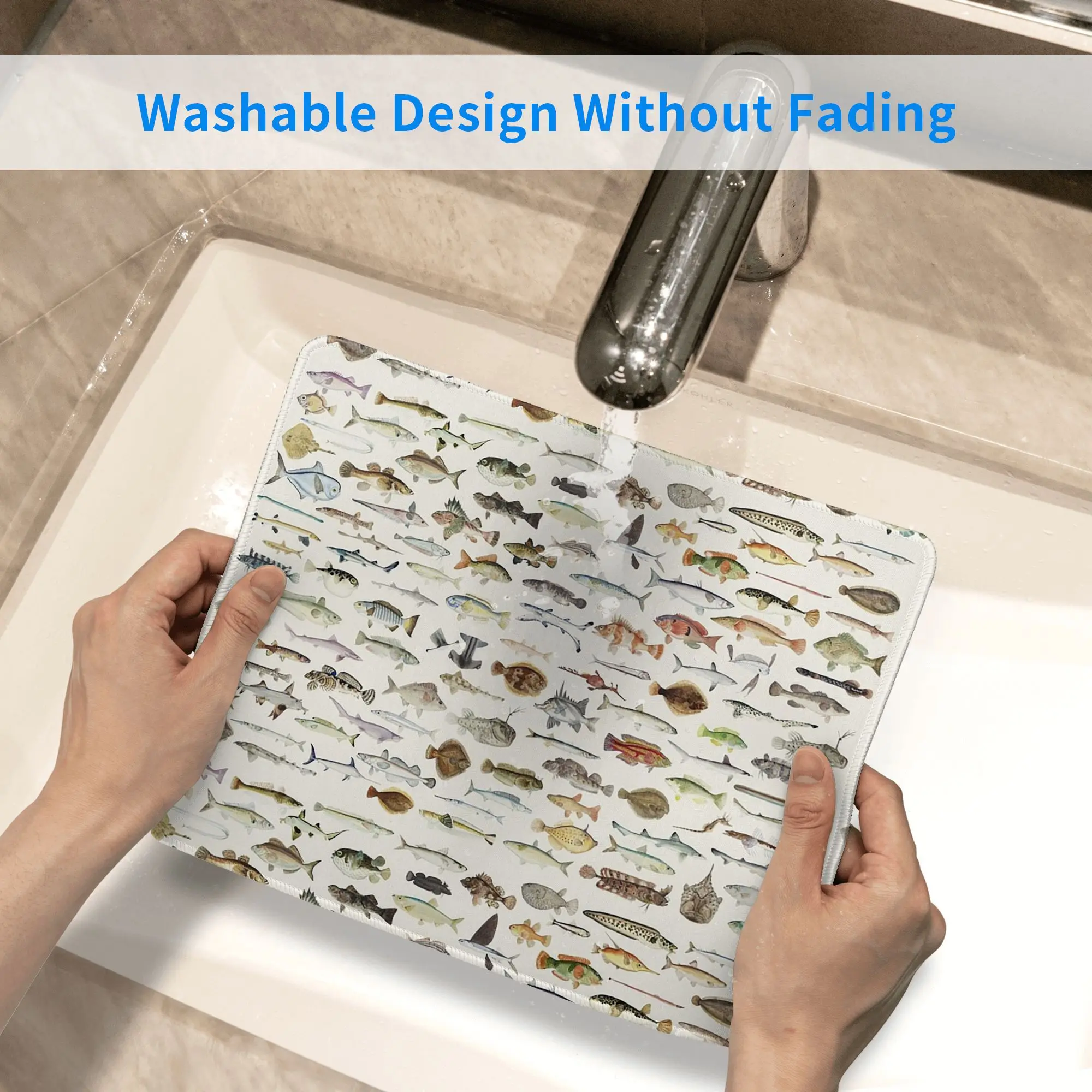 Peixe mouse pad teclado do computador mouse tapete de jogos pc portátil tapete de mesa acessórios de escritório tapetes de mesa