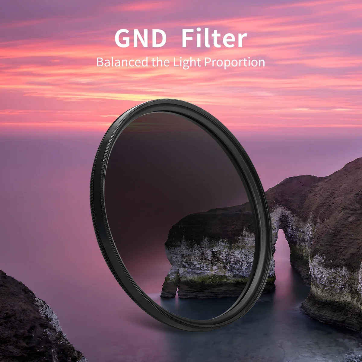 YDSY Ultra Slim GND8 Graduated Filter for Canon Sony Nikon Fuji Sigma Tamron DSLR Lens 43/46/49/52/55/58/62/67/72/77/82mm