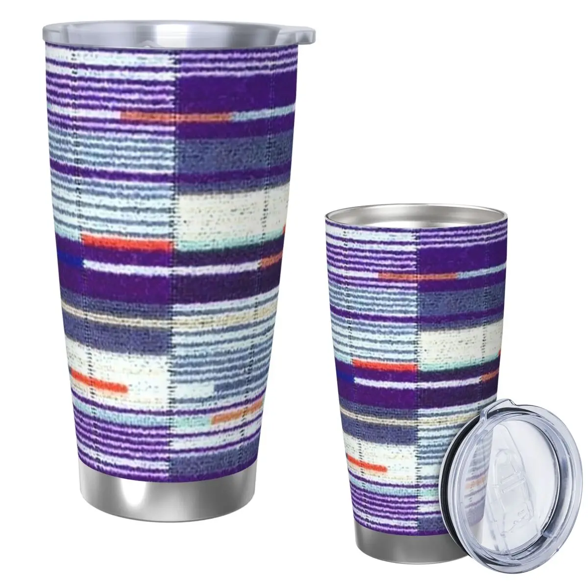 

Elizabeth Line Underground Moquette Seat Cover Stainless Steel Tumbler Vacuum Insulated Mug Thermal Cold Bottle Straws 20oz