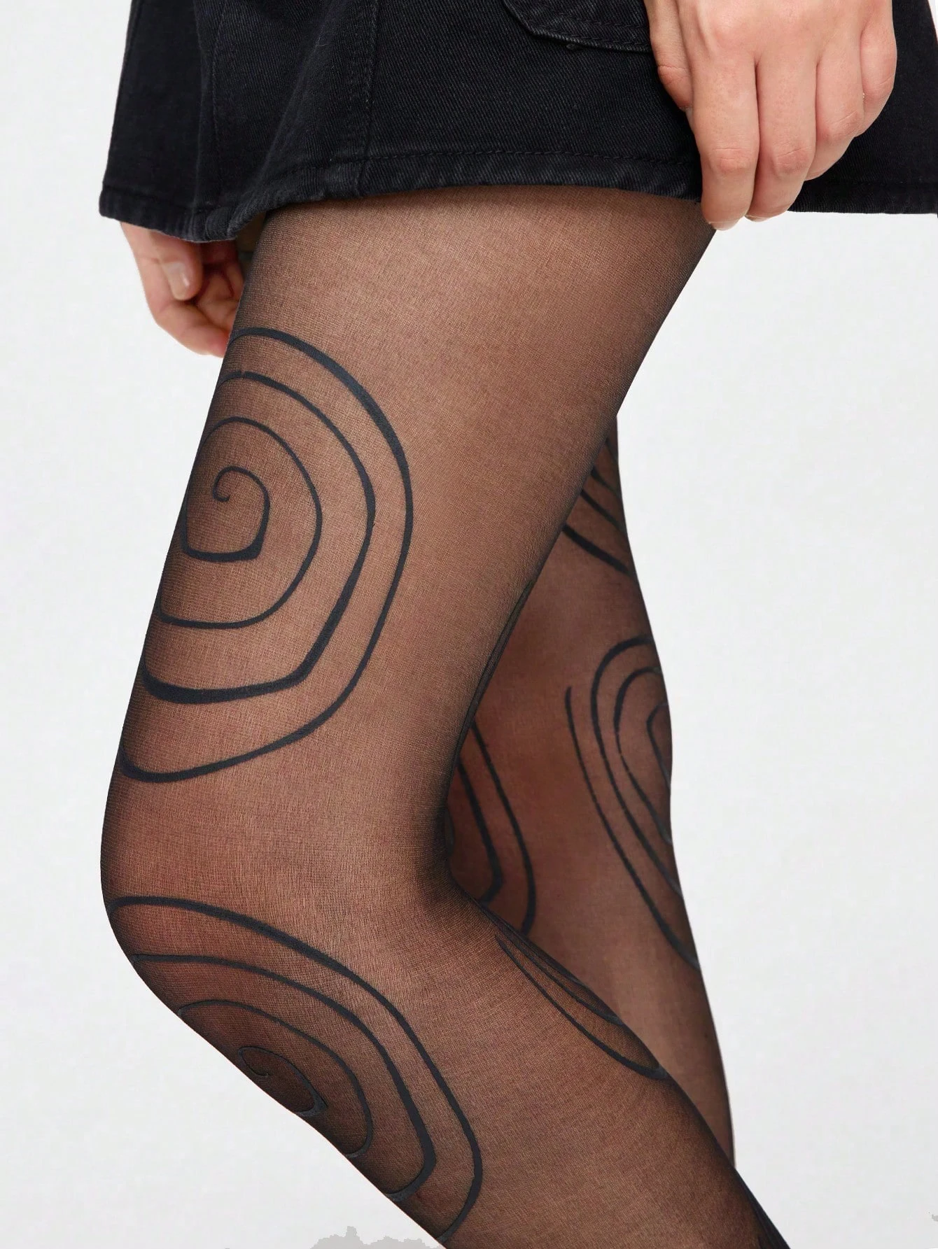1 Fashionable and Sexy Circle Printed Silk Stocking, Women's Anti Hook Silk Stocking Pantyhose