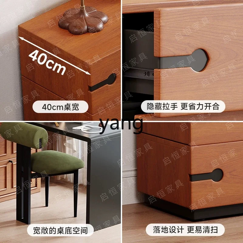 LH  antique style solid wood dresser chest French retro bedroom storage cabinet push-pull makeup table