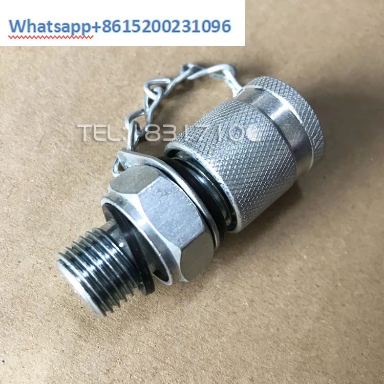 5PCS Hydraulic testing pressure hose connector 9/16-18 7/16-20 M18 * 1.5 G1/4 G3/8 M16 * 2