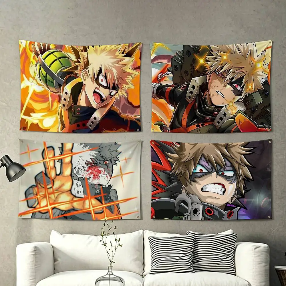 K-Katsuki B-Bakugo M-MHA  Flag Suitable For Party Club Outdoor Interior Wall Decoration Banner Fans Gift