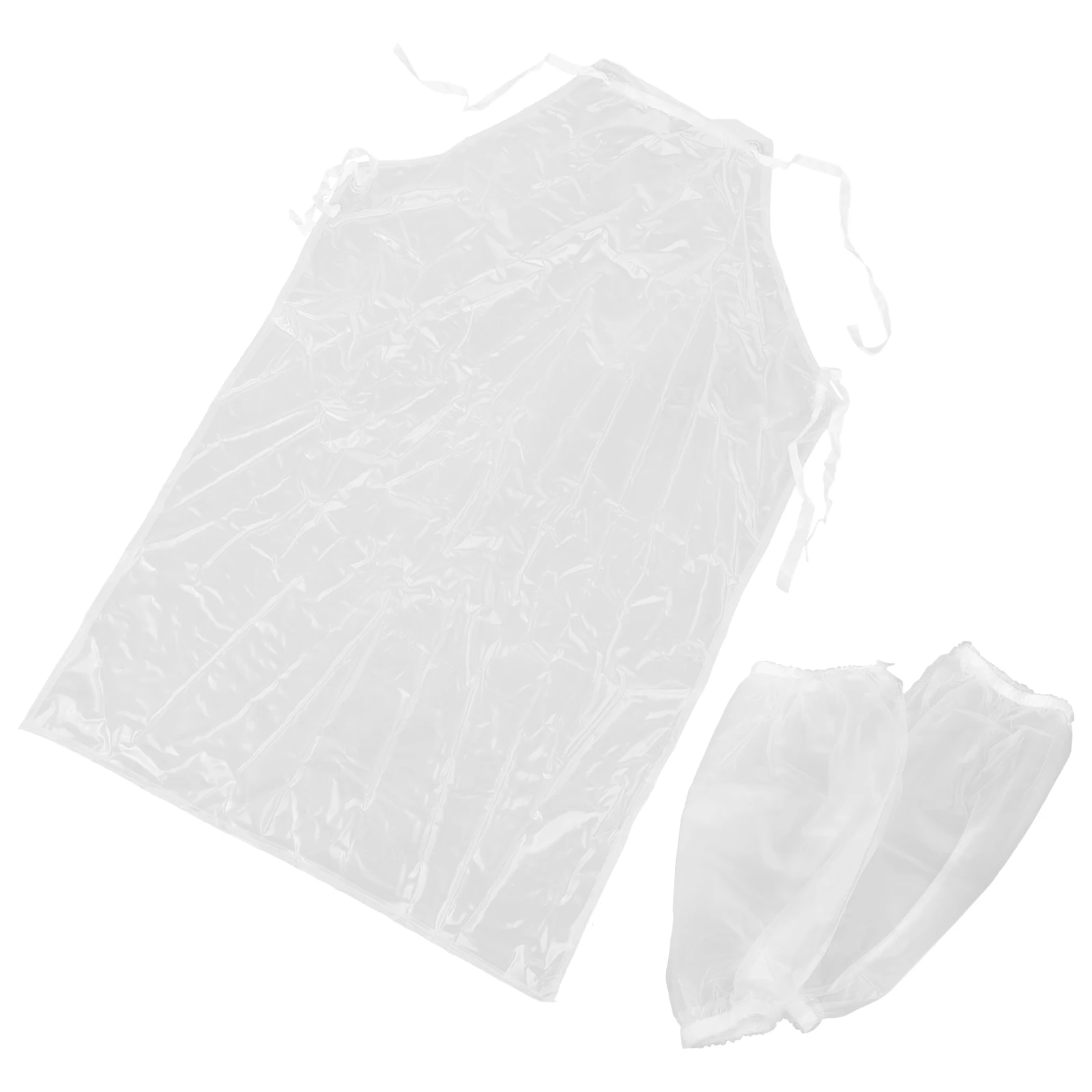 

Waterproof PVC Apron Transparent Clear Heavy Duty Oil Proof No Pinhole High Frequency Heat Sealing Edge Wrapping