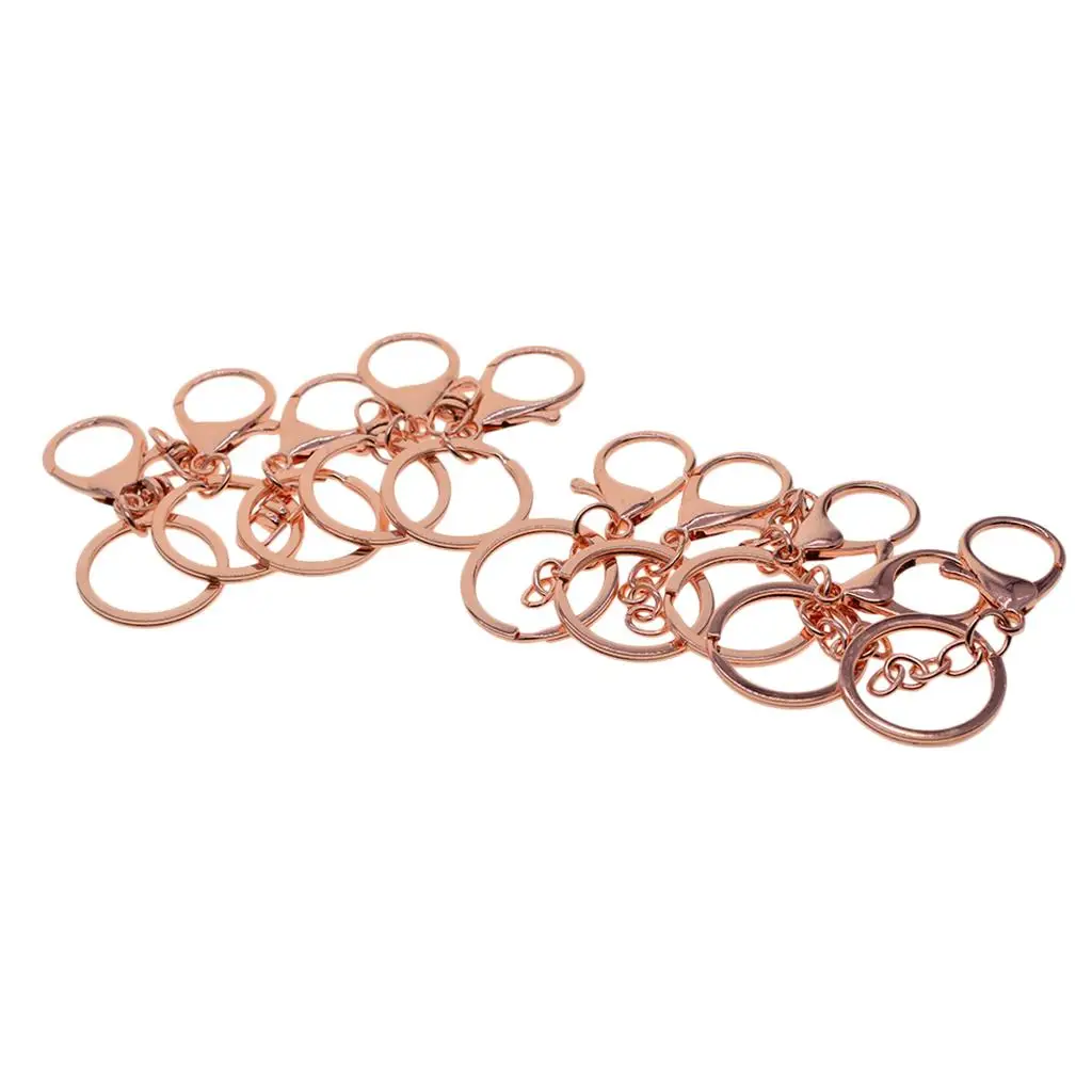 Cute Lobster Clasps Claw Keychain Snap Hook Rose Gold Jewelry Hooks for Beads Keyring Material Animal Crafts