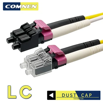 COMNEN 50/100 adet LC Fiber optik aracı tozluk bağlayıcı toz koruyucu bone adet için optik yama kablosu kablosu Fiber optik kap