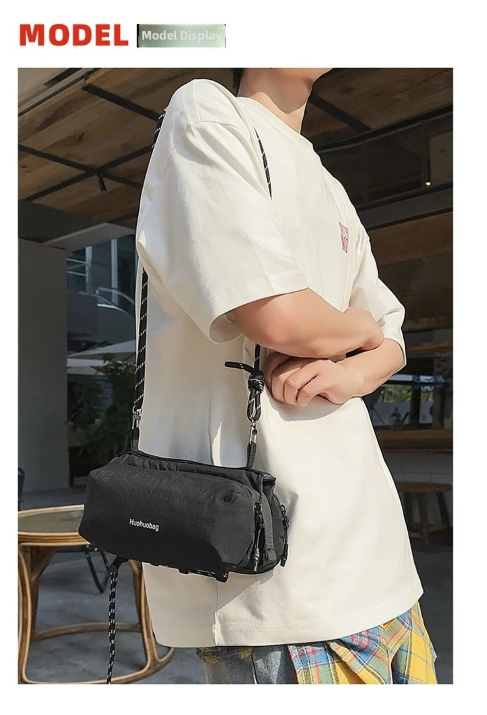 2026 Sport-Umhängetasche aus Nylon, Funktionale Wasserbechertasche, Leichte Atmungsaktive Crossbody-Tasche, Kleine Quadratische Tasche – Detail 4