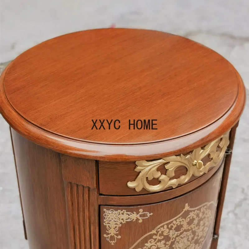 Round Table round Tea Table Golden Relief Sofa Edge Desk Lamp Table Jardiniere Floor Standing Storage Cabinet