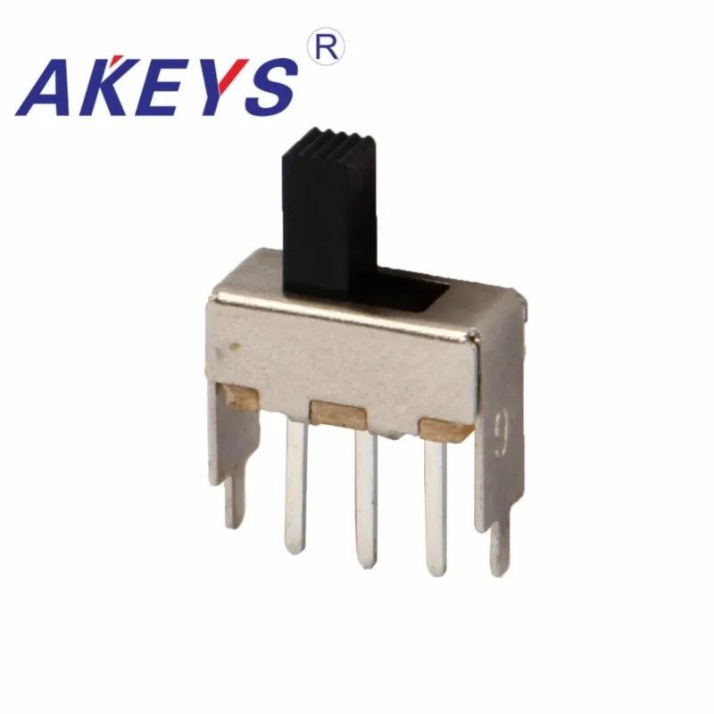10PCS SS-12F49 1P2T-G5/G8 Single pole double throw 2 Position slide switch 3 solder lug pin verticle type handle heights