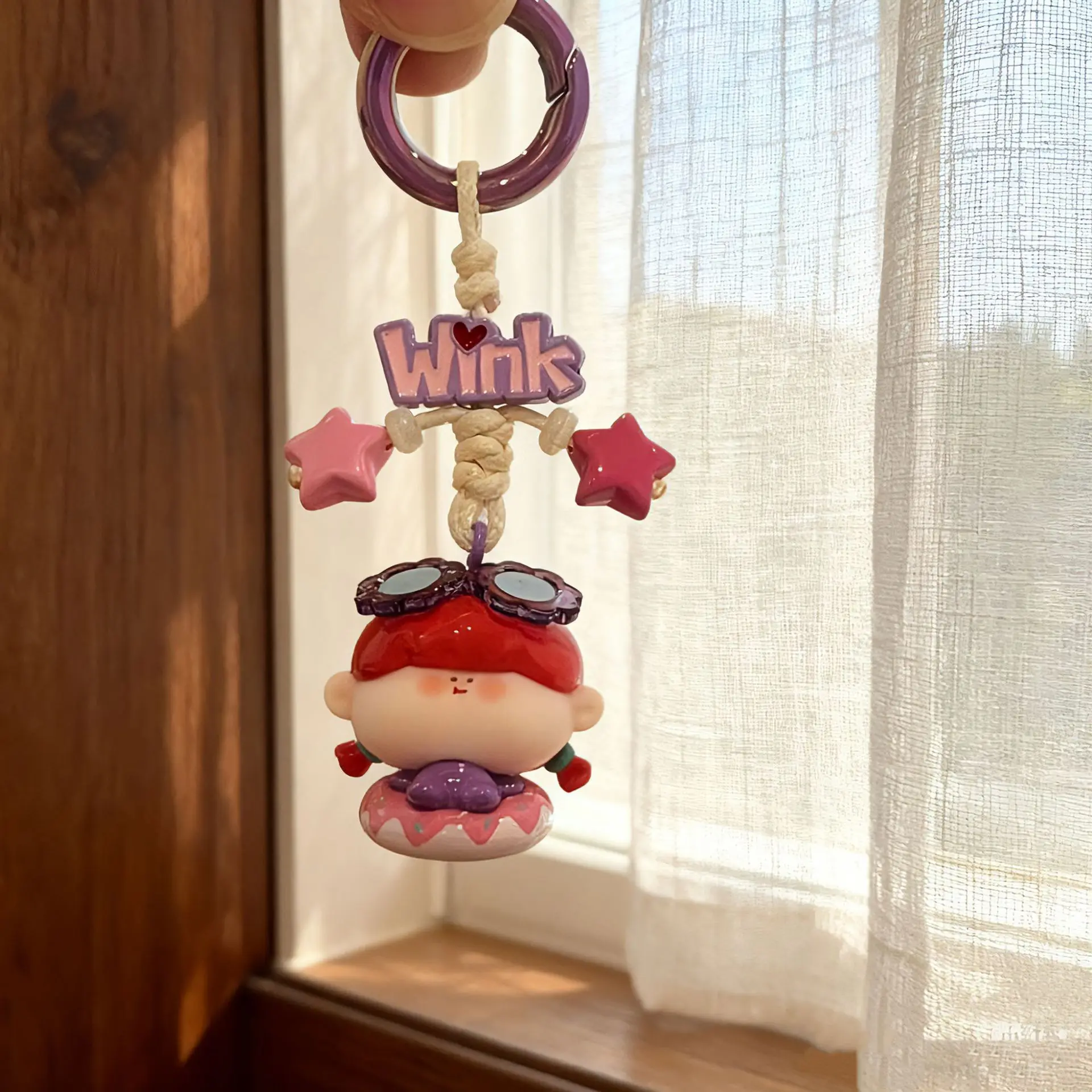 1/6 قطعة إكسسوارات رائعة على شكل قطرة الندى الصغيرة يمكنك صنعها بنفسك: حلقات مفاتيح متخصصة إبداعية وسحر على طراز الدوبامين