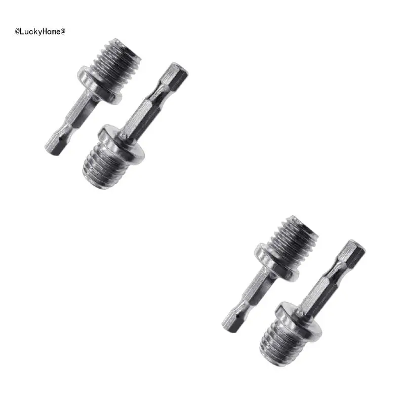 

4Pcs/Set Hexagon Drill Chuck Connecting Rod Adapter 1/4 M14 Polishing Disc Connection Hexagon Connecting Rod Accessory