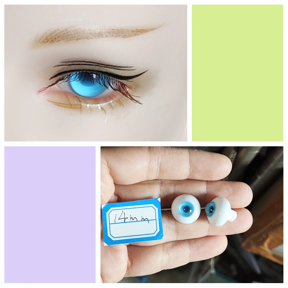 Reborn Doll accessories  6mm 8mm 10 12 14 16 18mm 1/6 1/4 1/3 msd yosd sd bjd doll glass eyes eyeball for girls boys EHFB201