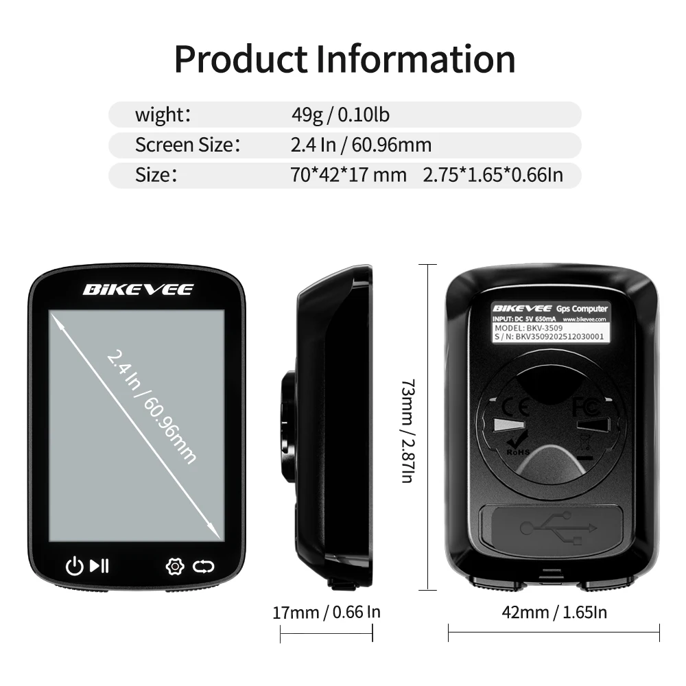 Fahrradzubehör Drahtloser GPS-Fahrradcomputer Radfahren Tachometer Kilometerzähler Imprägnieren Zyklus Ciclismo Kilometerzähler – Detail 1
