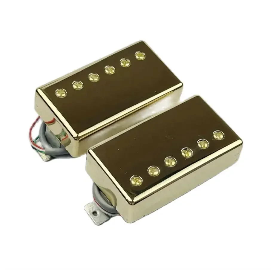 

Alnico V Guitar Pickups 498R 498T Humbucker Pickup Set Golden Cover Electric Guitar