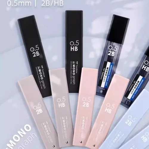 5pcs Japan Tombow Mechanical Pencil Lead MONO Graph 0.5mm Non Breakable Lead Student 2B/HB Activity Lead XCR5-MGL Art Supplies - Image 2