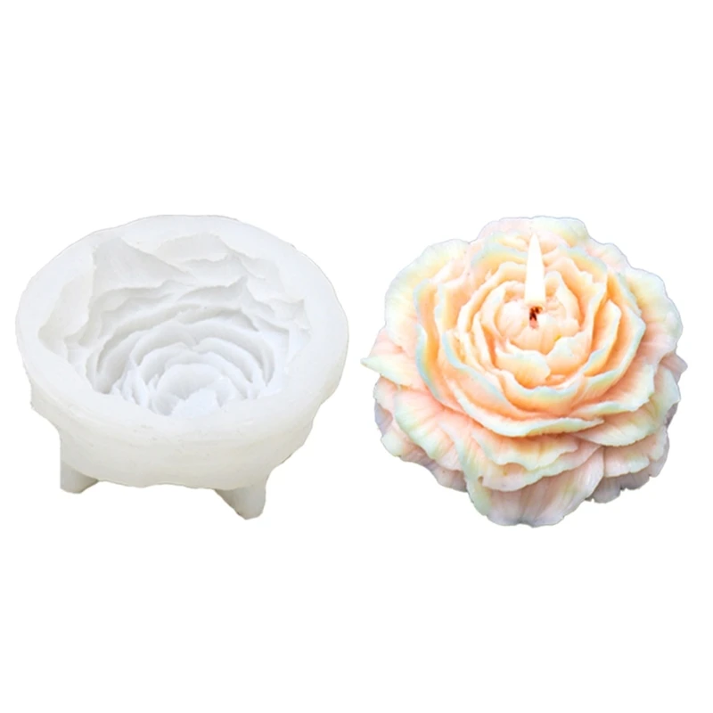 Stereo Peony Flower Silicone Mold Epoxy Resin DIY Decoration Making Soap Melt Resin Halloween Home Decorations Dropsale