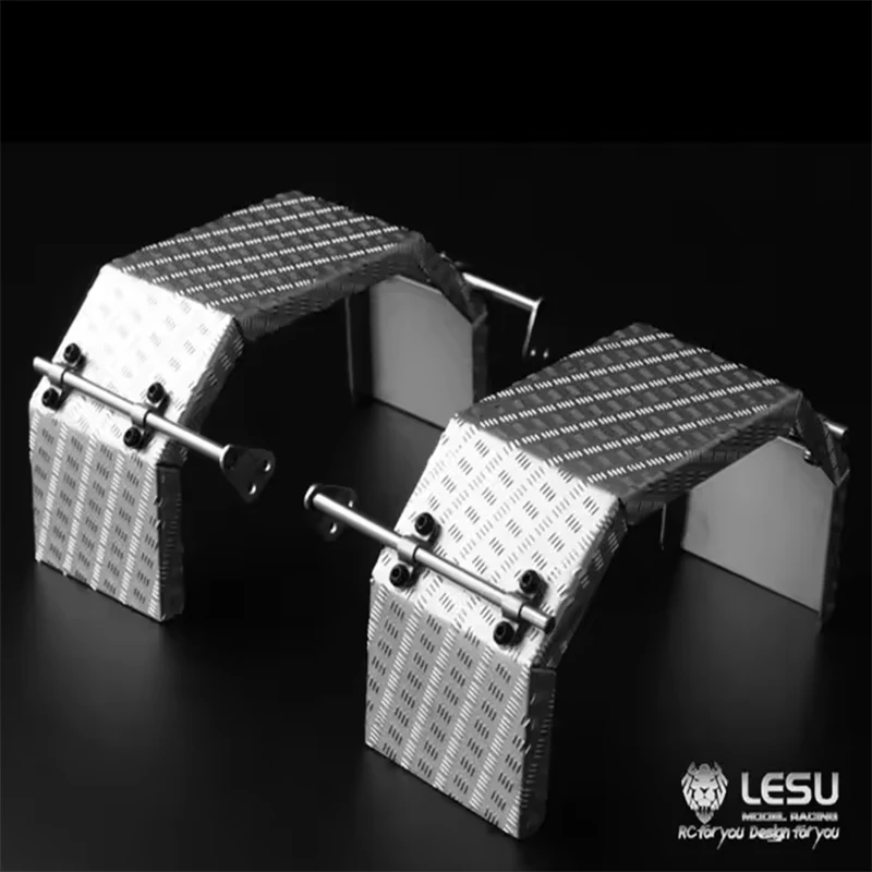 LESU Parafango Ruota Anteriore In Metallo per 1/14 Camion Tamiyaya RC Trattore Dumper Rimorchio TH02292