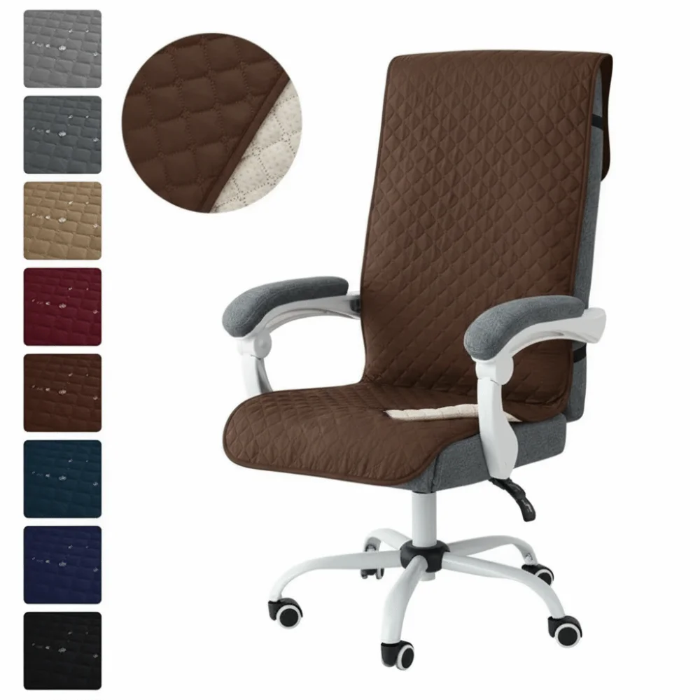 Anti-slip Office Chair Cover Mat Long Size Elastic Strap Office Chairs Pad Computer Chair Mat Dust Protection Armchair Slipcover