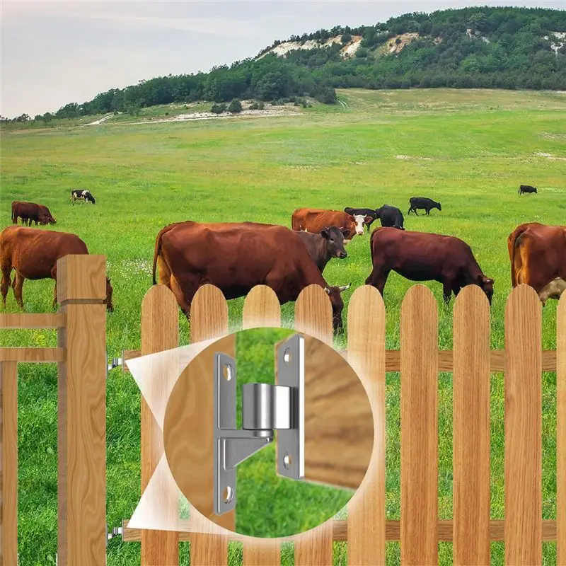 DT39 304 Stainless Steel Heavy Duty Gate Hinges 600 lbs Load for Farm Barn Door Fence Hardware