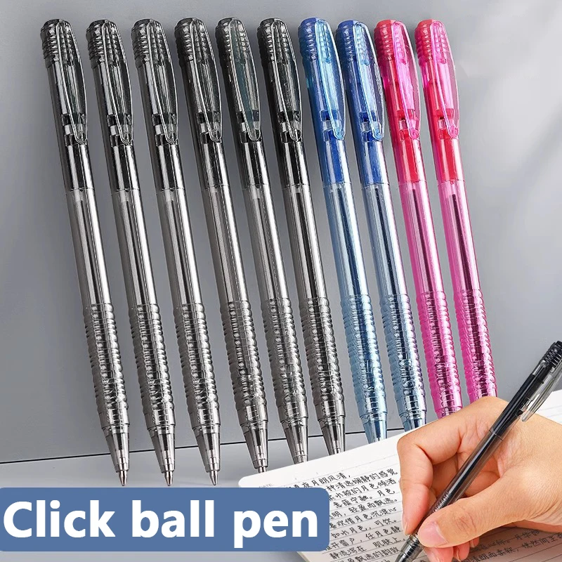 10/50Pcs Ballpoint Pens 0.7mm Fine Point Writing Pens in Black Red Blue for Students Office Stationery Signing Pen