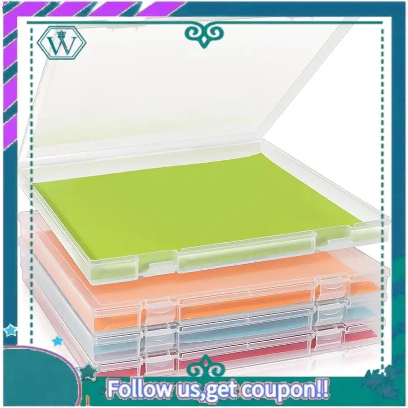 

A75Q-органайзер для рукоделия для хранения бумаги и фотографий - 12X12 дюймов, альбом для скрапбукинга, держатель для бумаги, набор из 4 пластиковых коробок для файлов