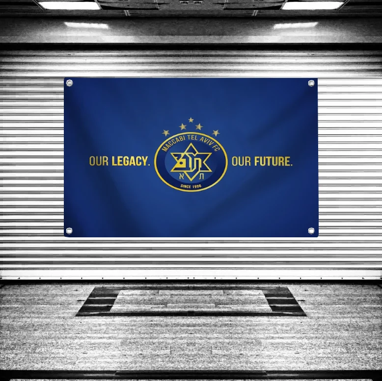 Funny Flag Pride Flag Flag to Hang Flags for Rooms Banner M-maccabi Tel Aviv FC Wall Decoration Outdoor Decor Room Aesthetic