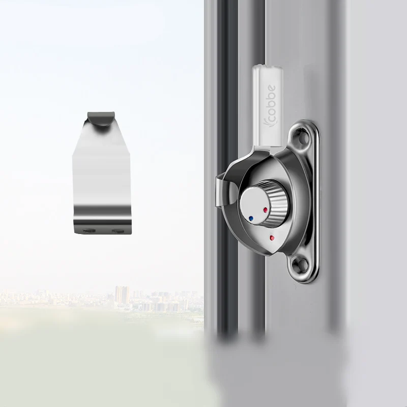 ステンレス鋼の引き戸と窓のロック、子供の安全窓のラッチ、三日月形のロック、ビンテージロック