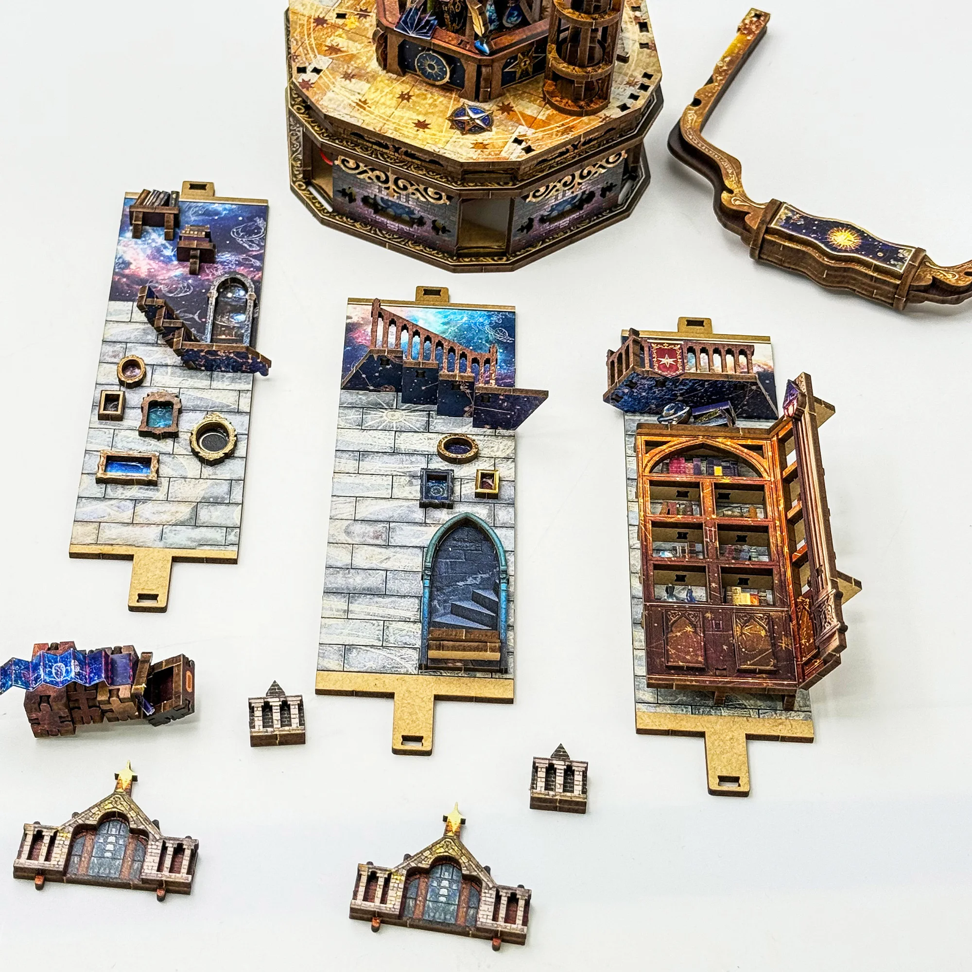 DIY Wooden Miniature Model Kit The Lantern of Galaxy 3D Puzzle Doll Houses With Furniture Dollhouse for Friends Birthday Gifts