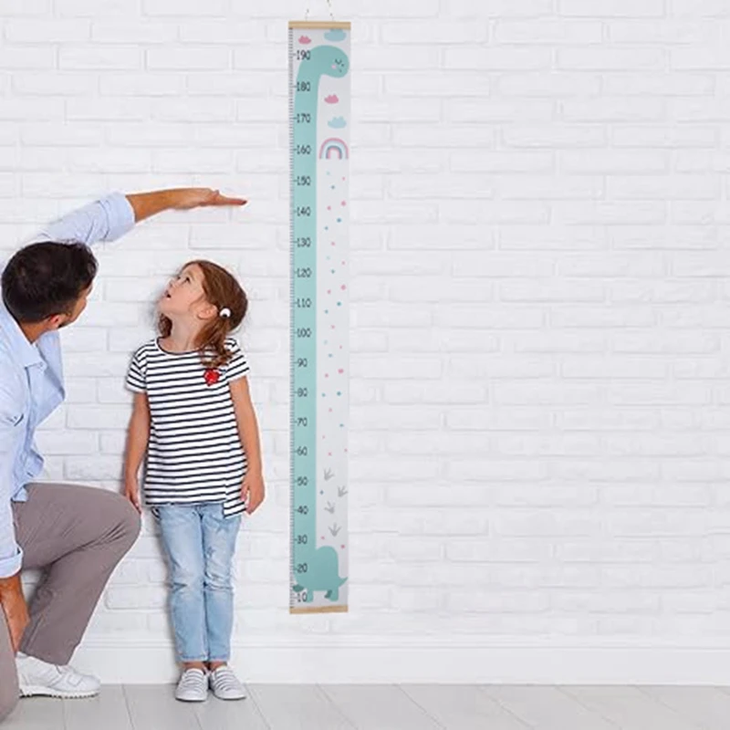 C Canvas Growth Chart For Kids -Unisex Kids Room Wall Decor -Measuring Height Chart-Wall Tape With Height Chart For Kids Durable