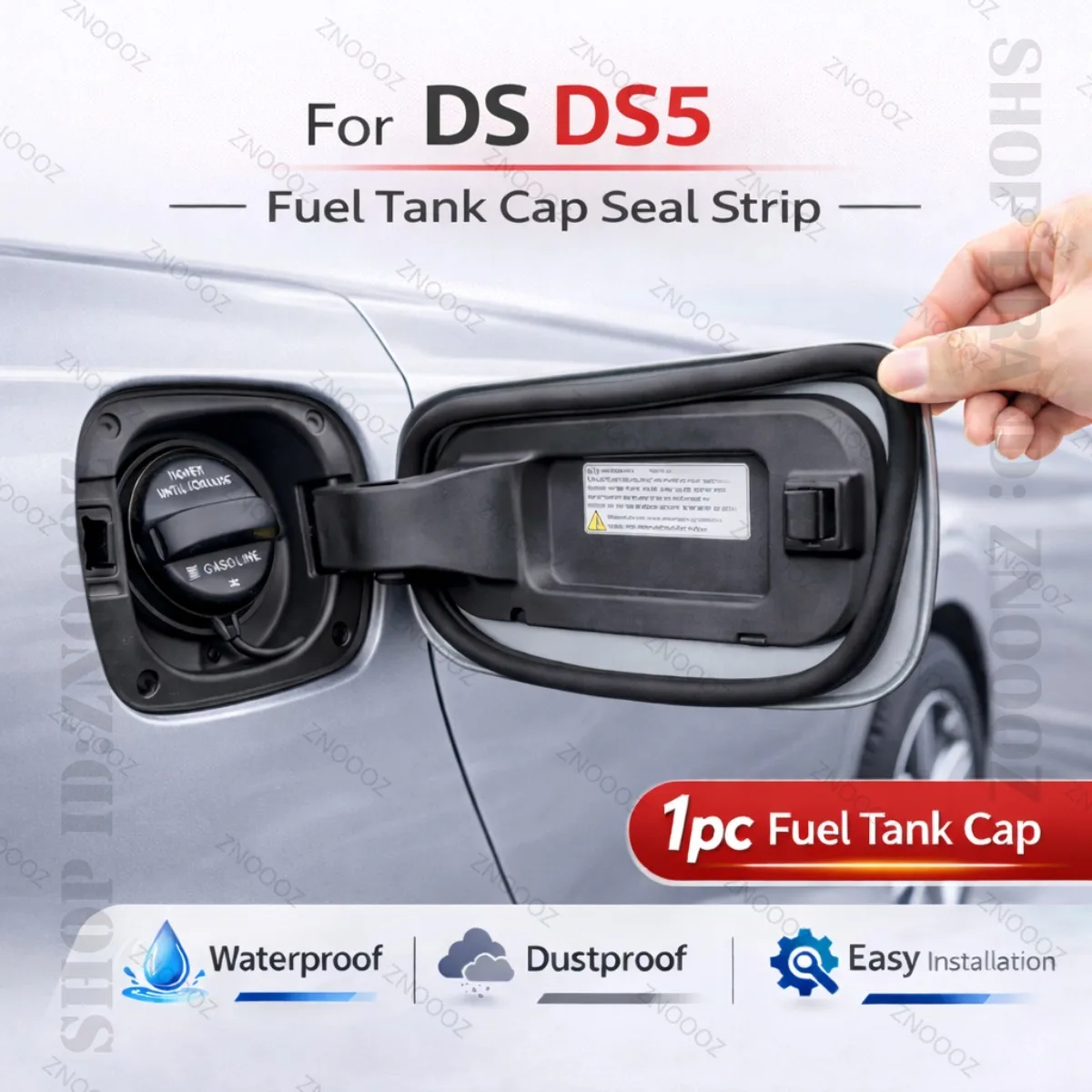 Car Seal Strip Rubber Double Layer Dustproof Waterproof Sealing Protector Gas Cap Trim 1pc Fuel Tank Cover For DS DS5