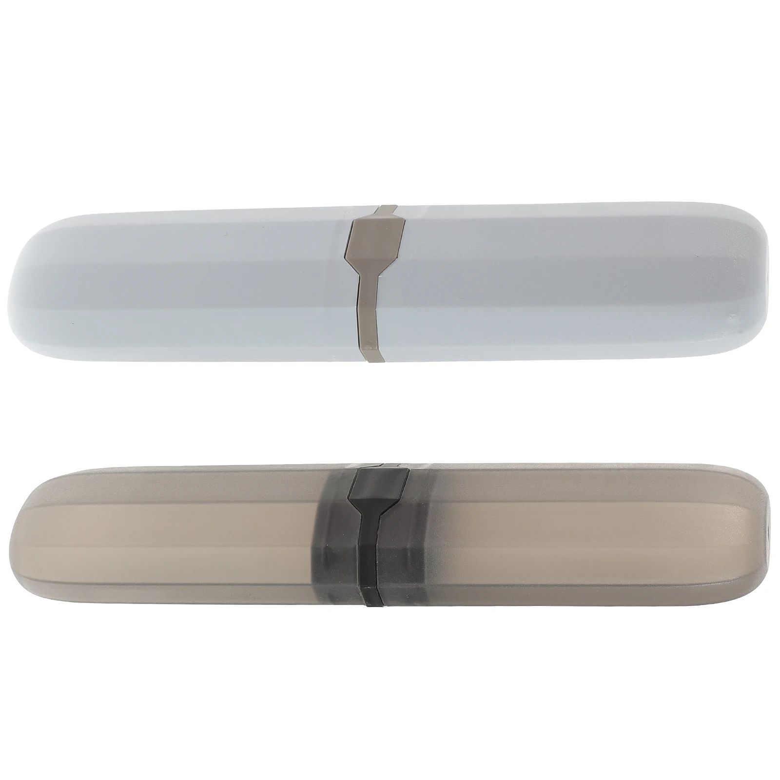 

2pcs Toothbrush Box Portable Travel Holder Case Compact Size Eco Friendly Solid Plastic Material Storage Container